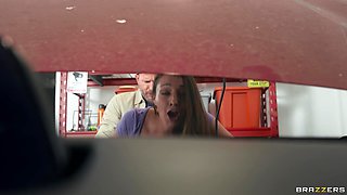Oiled And Spoiled At The Garage With Scott Nails, Bella Rolland, Taylor Gunner - Brazzers