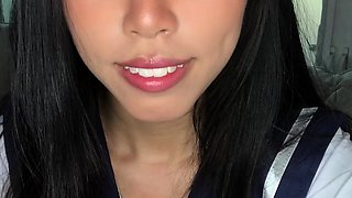 Japanese teen getting toyed and extremely tickled