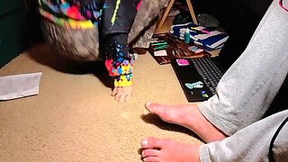 Part 2 of Pedicuring Daddy's Feet