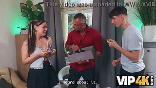 Vip4k. the virtual game finishes with a real moneyshots from his daddy