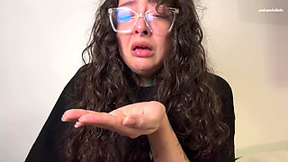 The Giantess Found a Man Curled up to Sneeze on Him