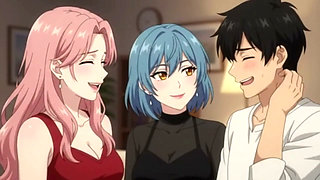 Birthday Surprise Threesome Girlfriend Brings a Friend as special gift