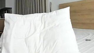 Teen with big boobs fucking a dildo on webcam