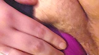 Anal play with dildo