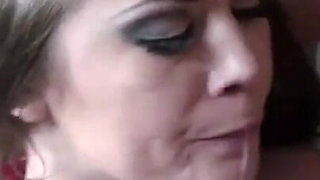 Big ass and hairy pussy Stepsis want that cum in her mouth