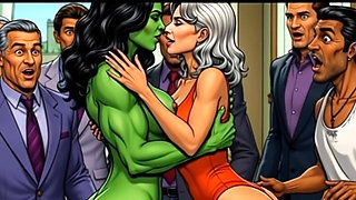 Slutty She-hulk Nudity. Cartoon