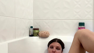 Solo Sweet Talk and Bathroom Pussy Play with Water
