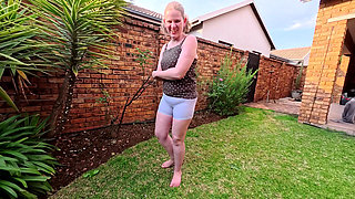 Blond MILF Pissing in Clothes Desperation Compilation