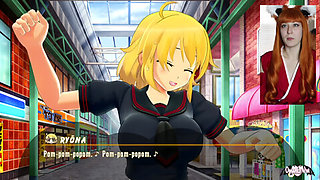 Omankovivi Bops Anime Tiddies Senran Kagura Peach Ball Cosplay With Gamer Girl