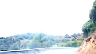 Homemade Brunette Amateur Sucks Massive Cock Outdoor in the Woods