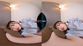 Japanese delivers sensual POV in sleeping VR passion