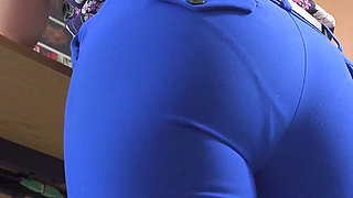 Watching Coworker with Visible Panty Line in Trousers