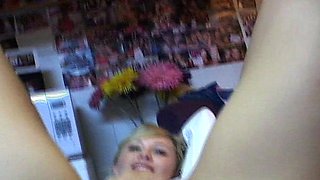 Freaky blonde has A kinky foot fetish