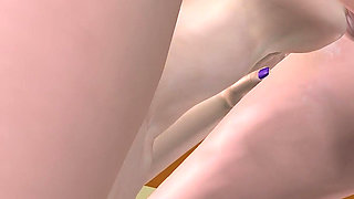 Animated 3D Lesbian Porn - Gorgeous Teen on Chair, Mature Woman Licking Her Pussy to Multiple Orgasms