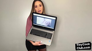 SPH femdom talking dirty about small size of poor knob