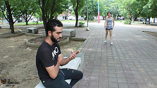 I meet a beautiful teen and she takes me home to fuck us - Porn in Spanish