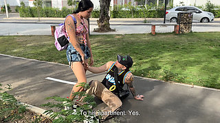 CASUAL SEX WITH STRANGER, I fuck young latina and cum in her pussy