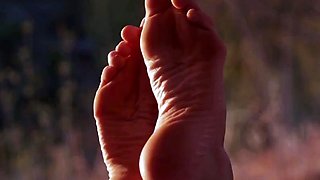 French Public Barefoot Babe Showing Feet Soles Foot Fetish