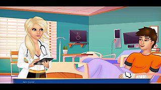 High heels and stockings, mom, gloves