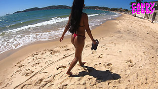 Walking on the beach