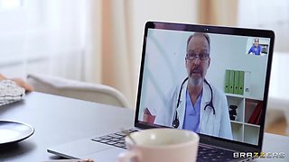 Big Naturals Nurse Gets Kitchen Creeped During Video Conference with a Hospital Doctor: Jordi El Nino Polla, Josephine Jackson Part 2