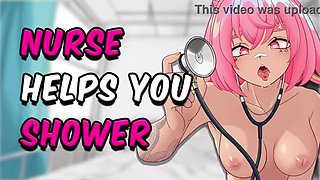 ASMR Nurse Gives You a Blowjob in the Shower