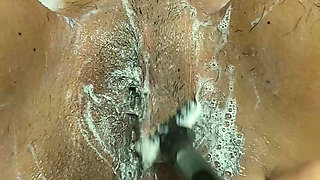 Shaving a Teen Latina Pussy
