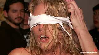 Big Boob Blonde Pornstar Gets Ass Fucked in a Bar