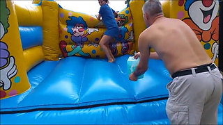 Porn Stars in a Bouncy Castle Before the Party!