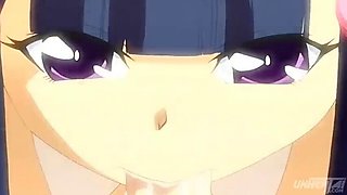 Japanese MILF Hentai Anime: Busty Maid Gets Caught Giving the Boss a Tits-Job - Uncensored